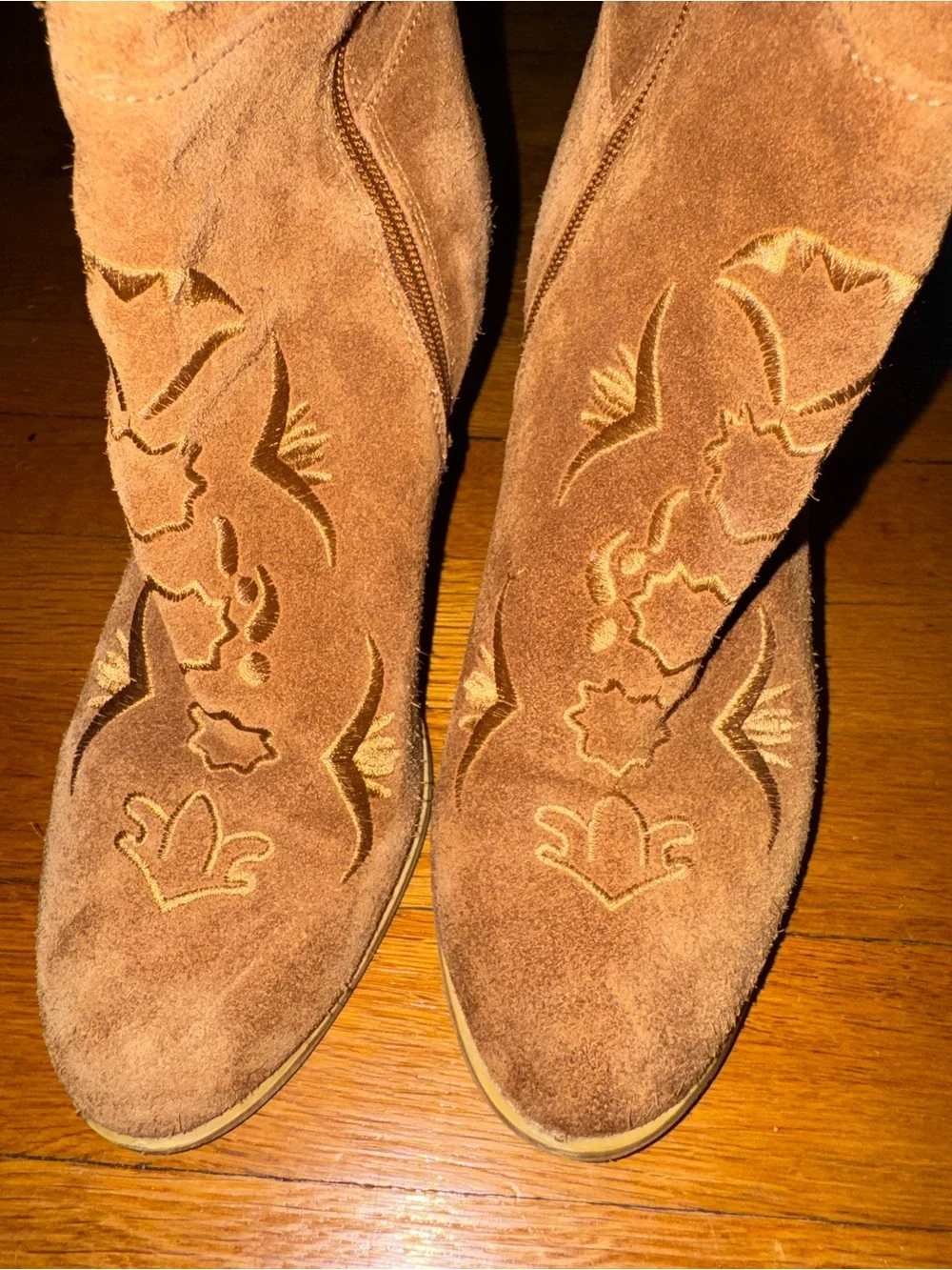 Sbicca Acapella Tan Embroidered Over the Knee Boot